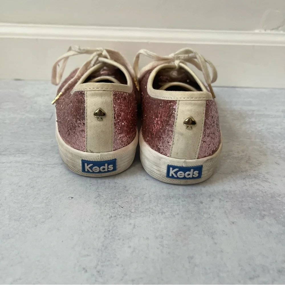Kate Spade Keds Pink Glitter Sneakers 8.5
